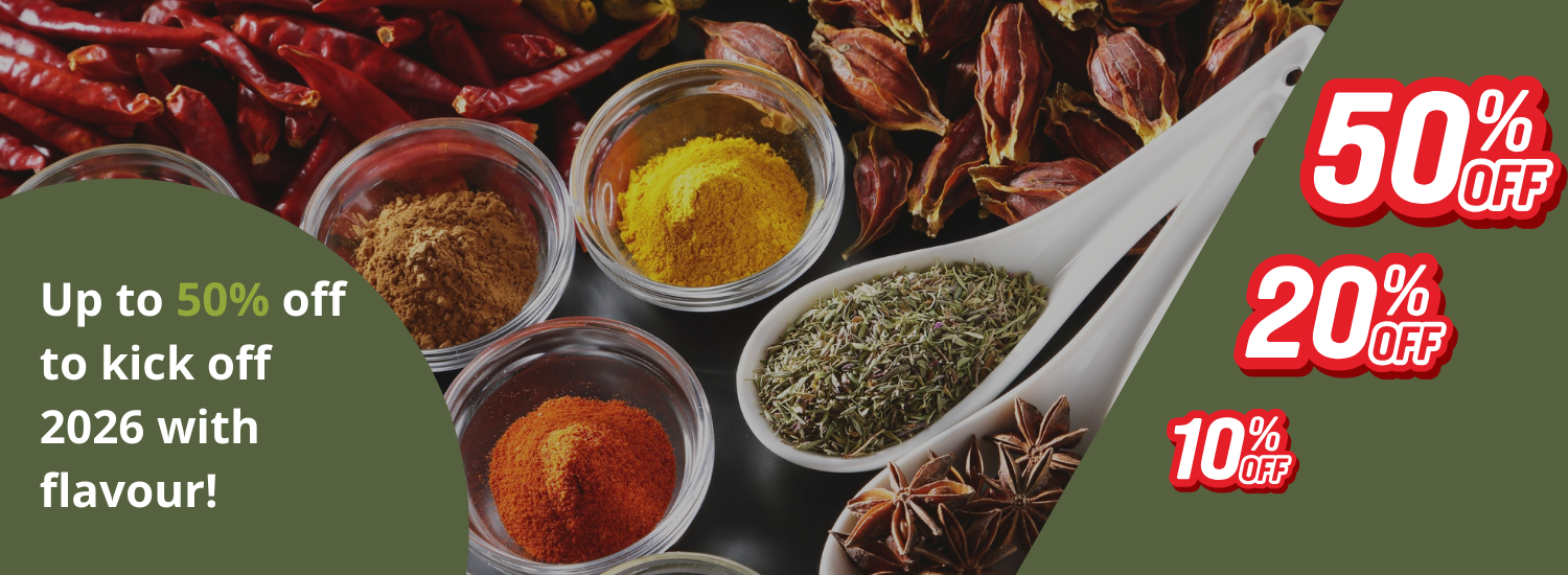 Up to 50% off to kick off 2026 with flavour!